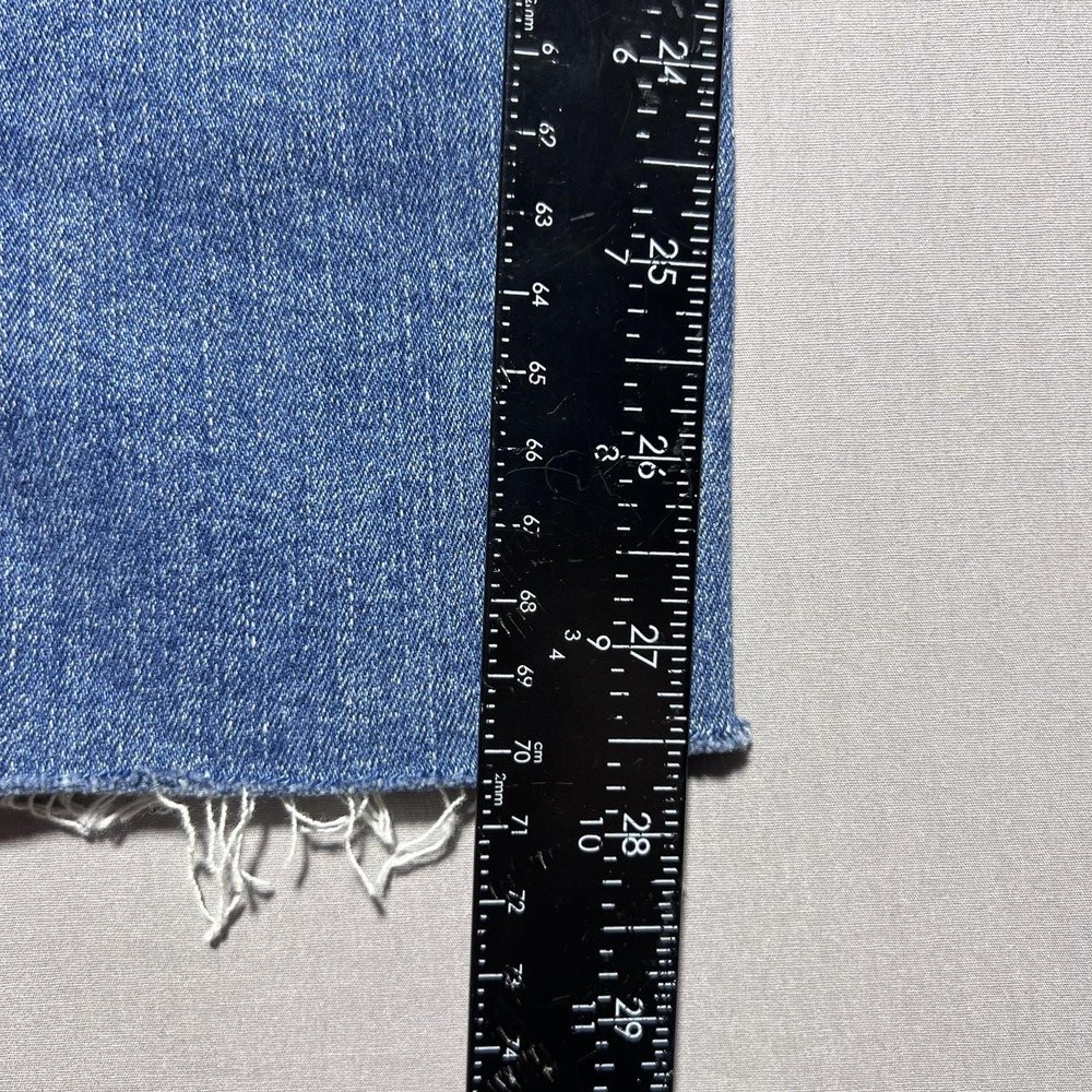 Mother The Mid Rise Dazzler Ankle Fray This Time Next Year Jeans Womens 24 Blue - Picture 14 of 15